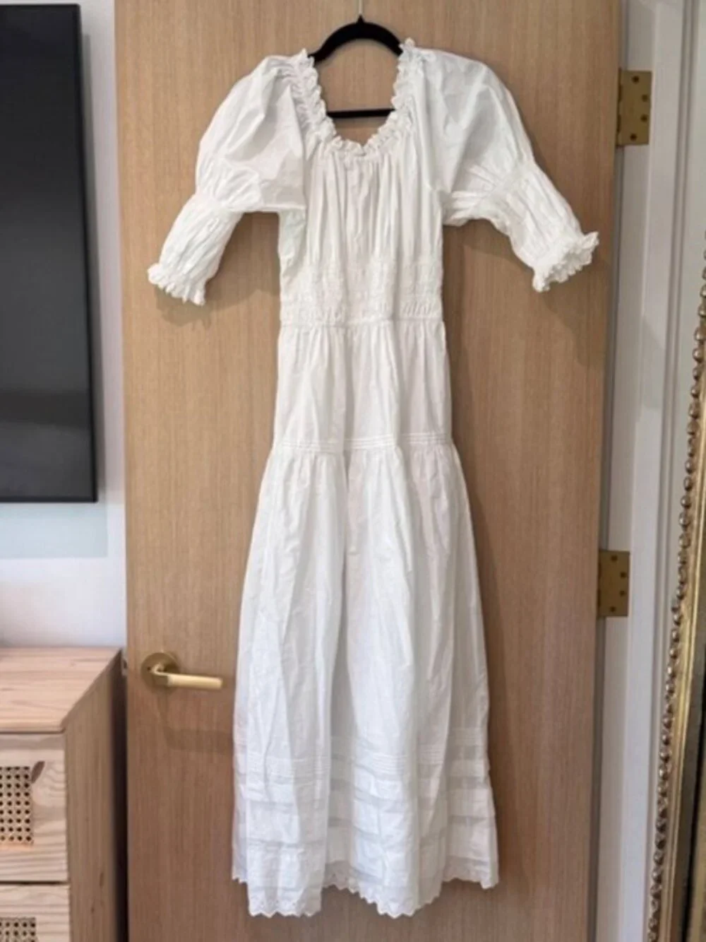 Doen Bardot Dress. White. Size L. New with Tags. - Picture 5 of 5